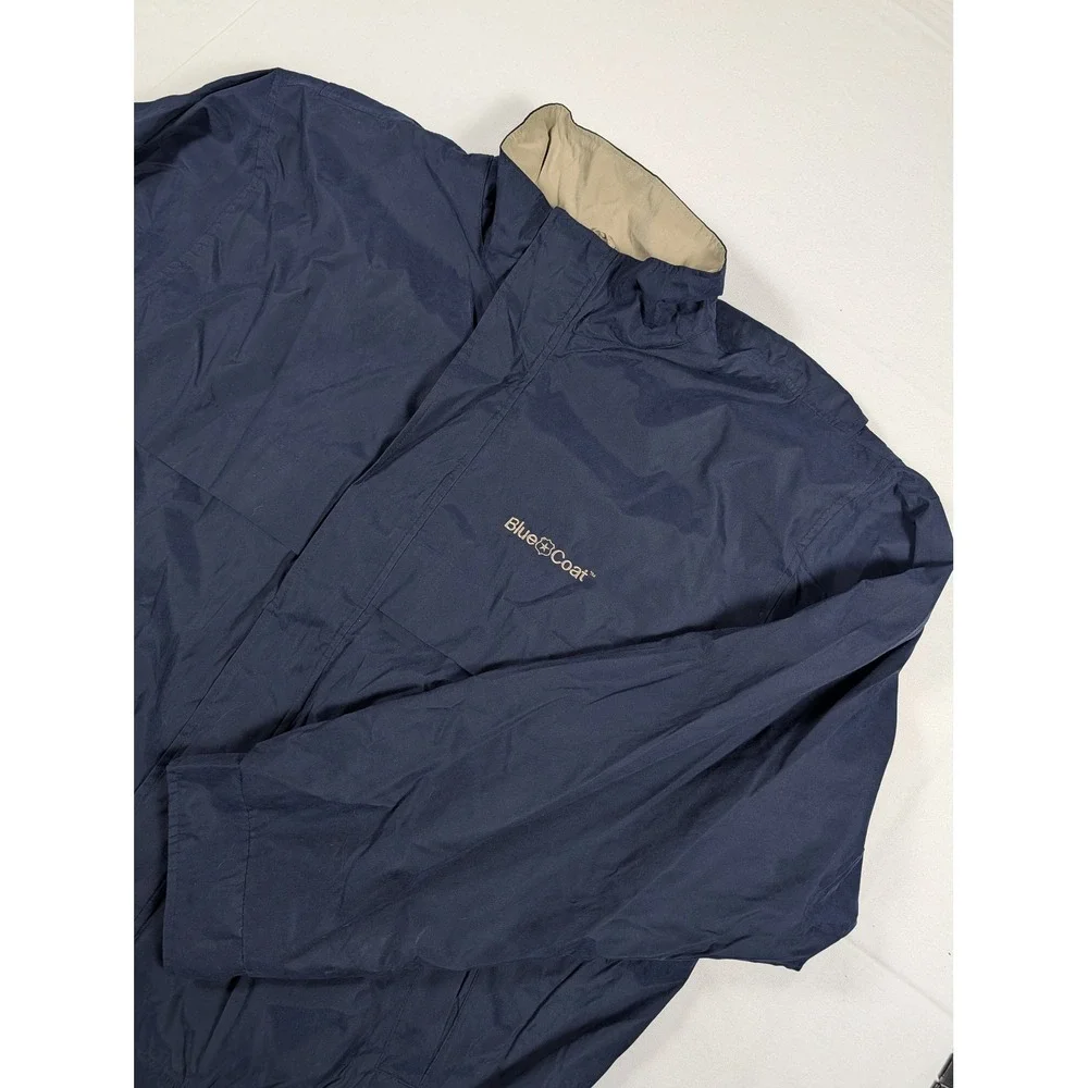 Antigua Tundra Jacket Navy Blue Khaki Mens XXL Water Resistant Zip Front